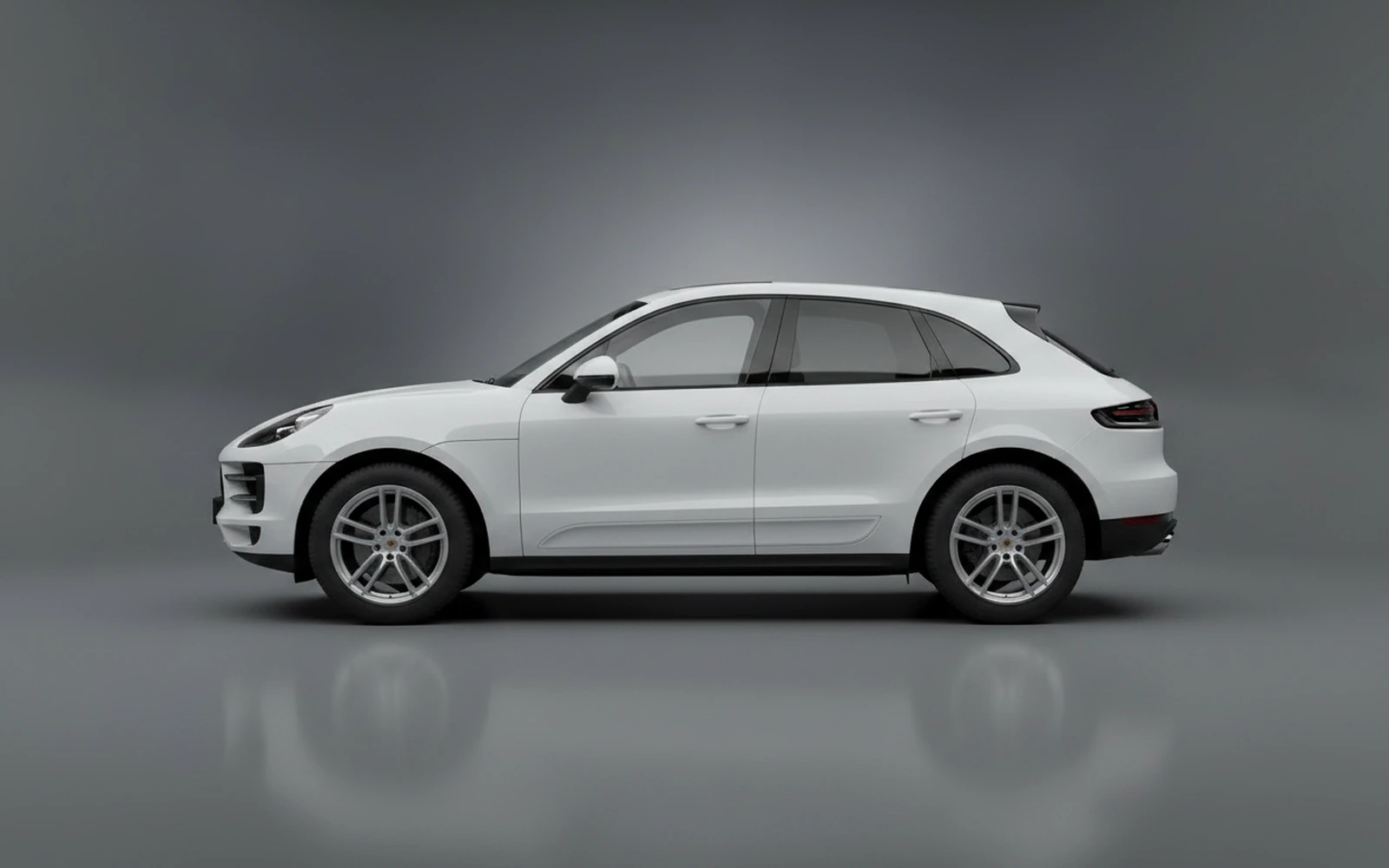 Porsche Macan White 2024 — exterior rear view
