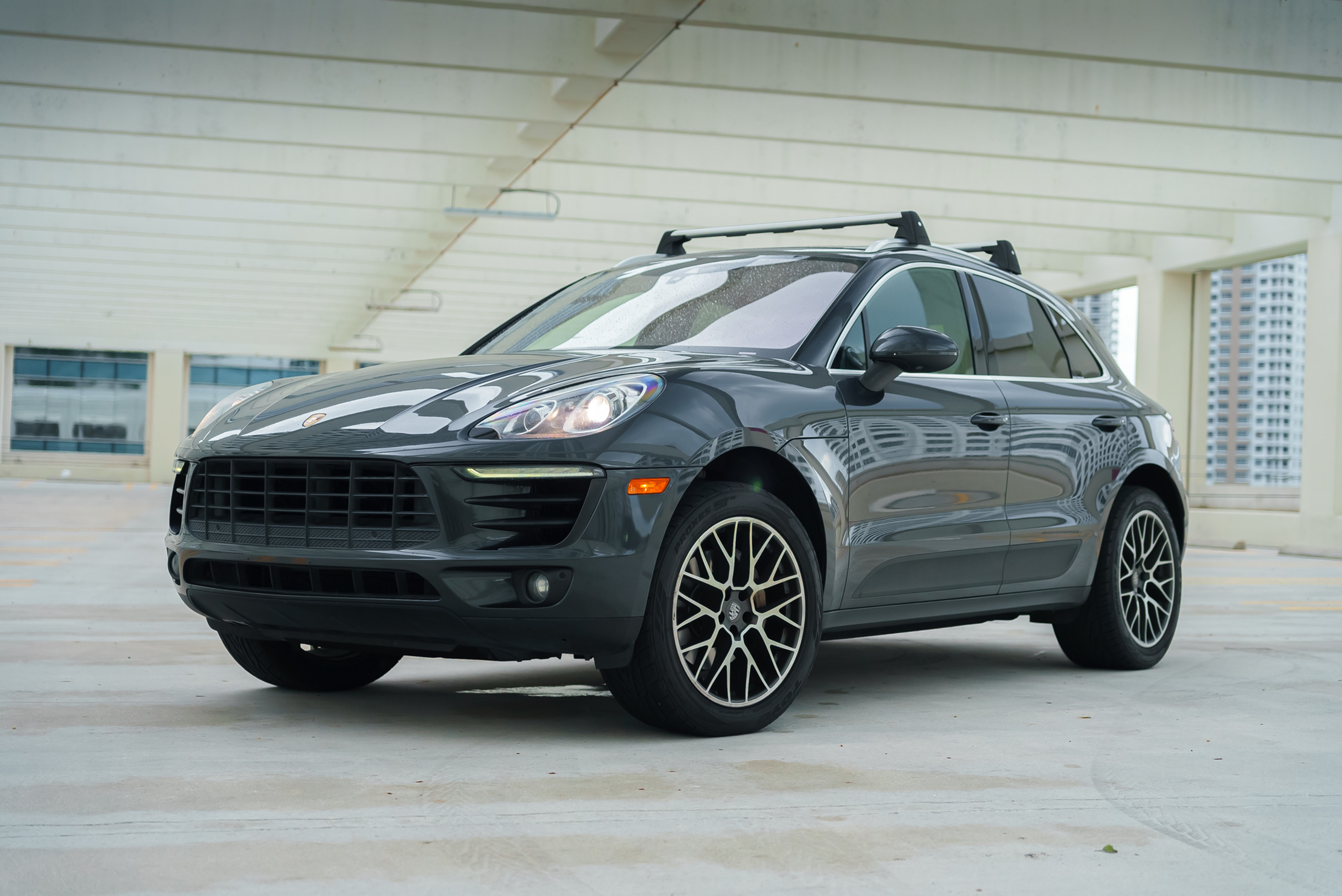 Porsche Macan White for rent in Miami — exterior photo