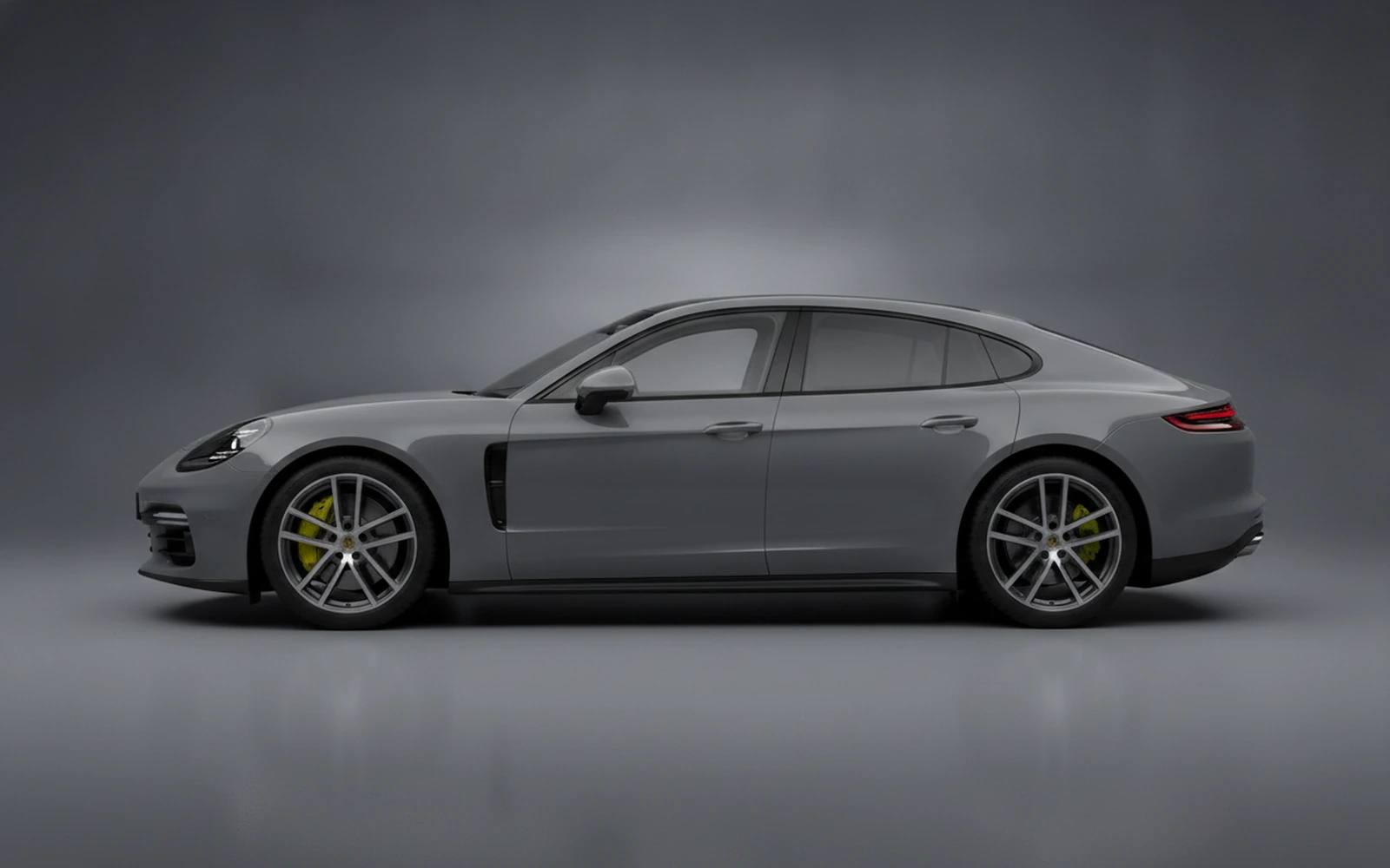 Porsche Panamera Grey 2023 — exterior rear view