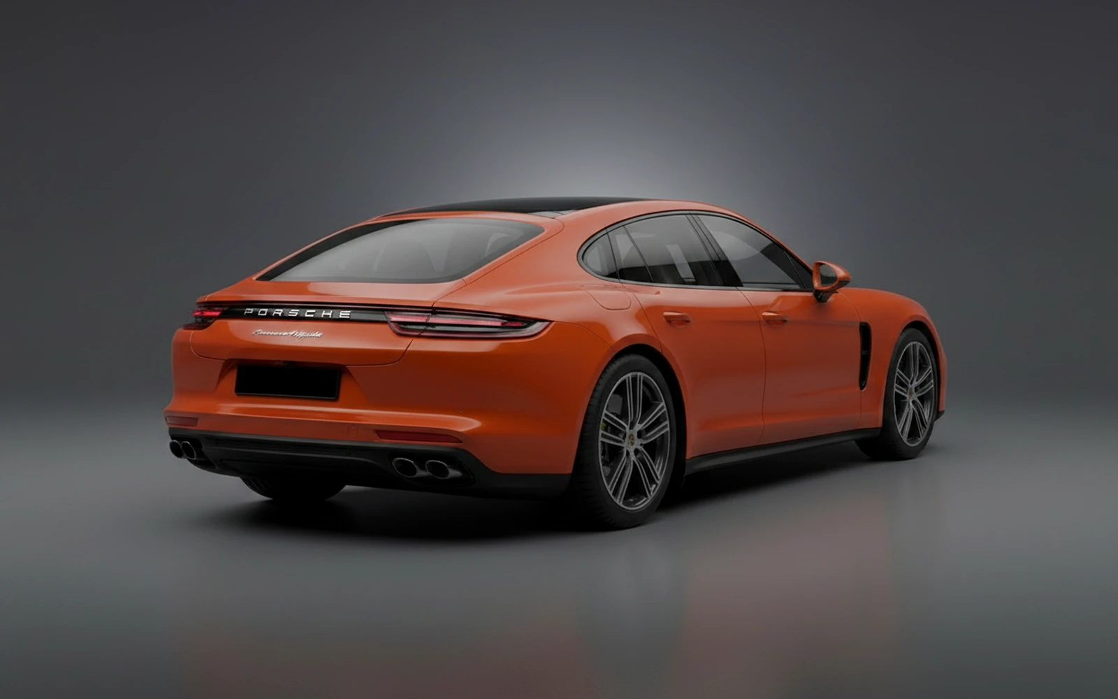 Porsche Panamera 4 Hybrid Orange 2023 — interior dashboard