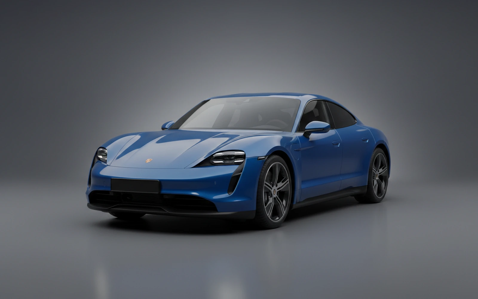 Porsche Taycan Azul 2025 for rent in Miami — exterior front view