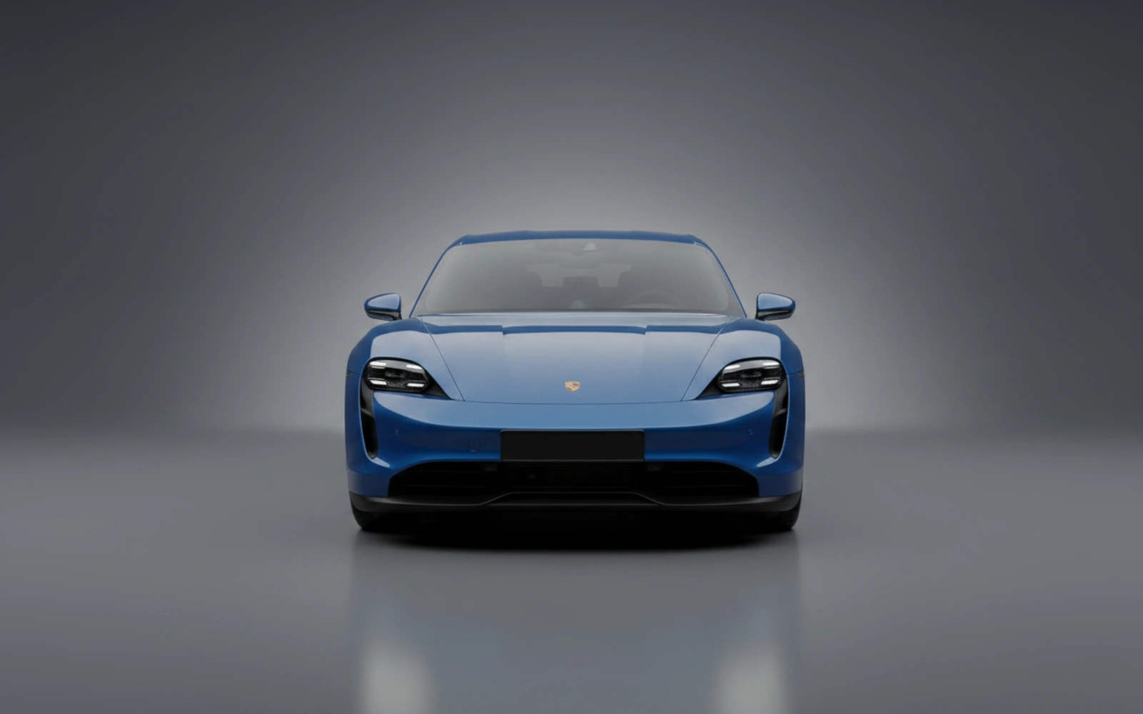 Porsche Taycan Azul 2025 — exterior side view