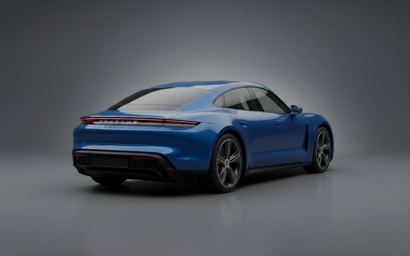 Porsche Taycan Azul 2025 — interior dashboard