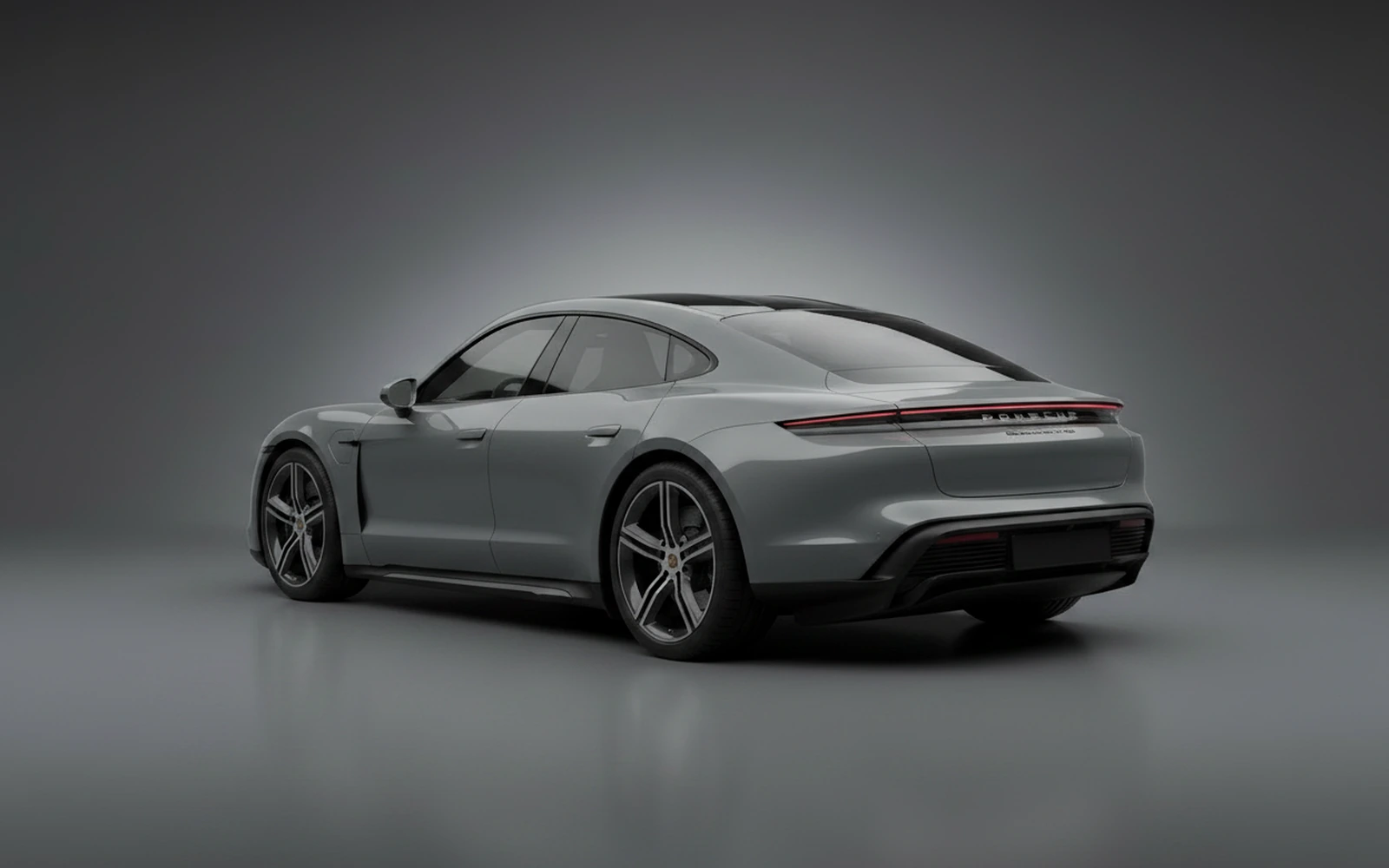 Porsche Taycan Grey 2025 — interior dashboard