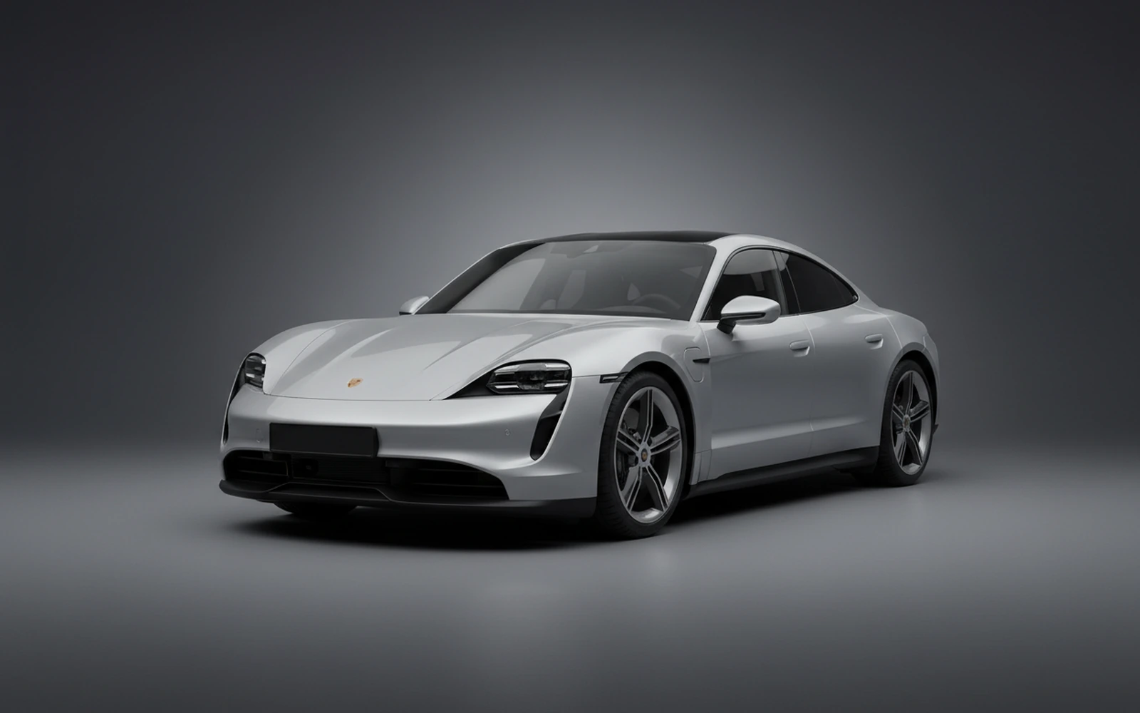 Porsche Taycan Plata 2025 for rent in Miami — exterior front view