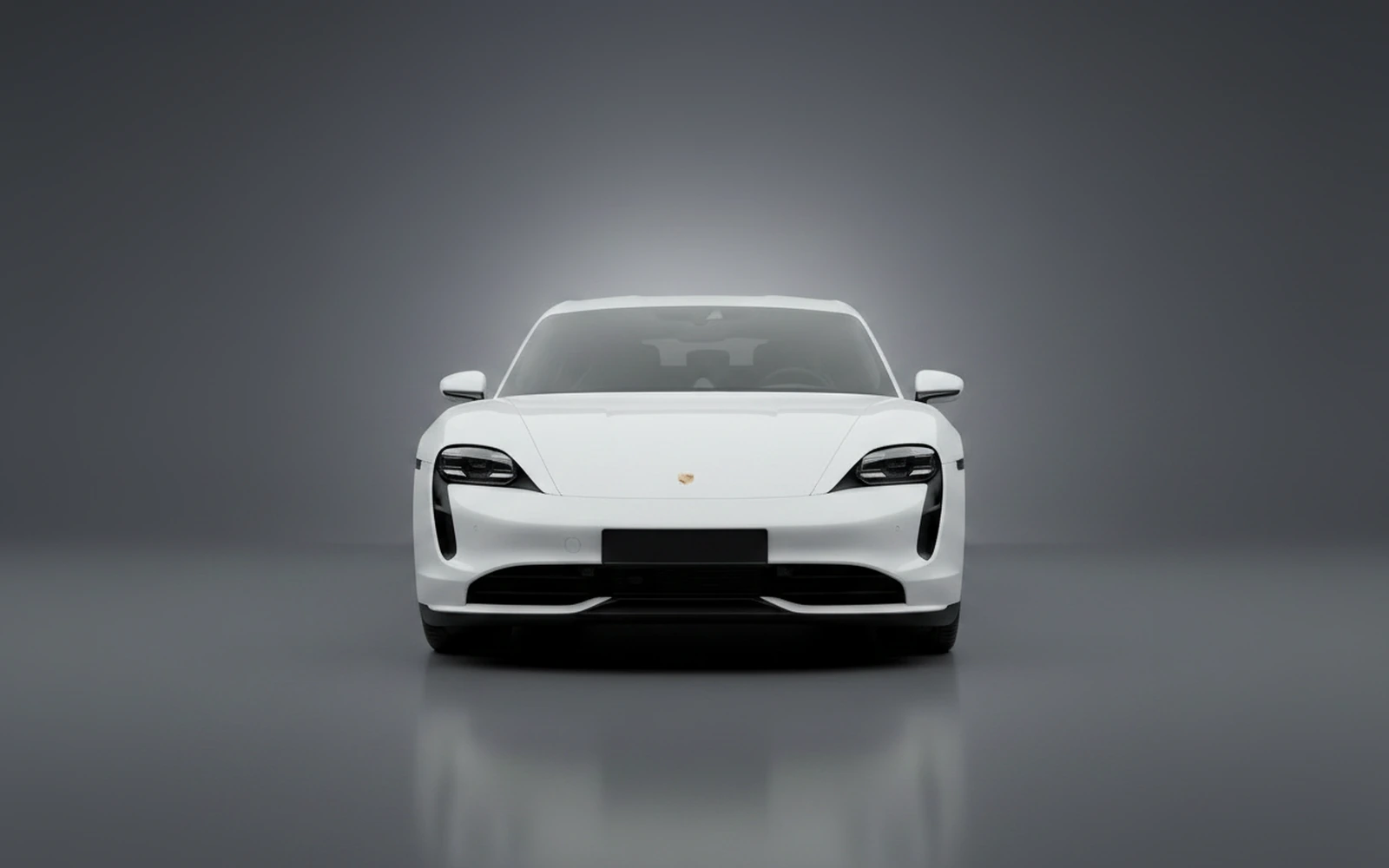 Porsche Taycan White 2025 — exterior side view