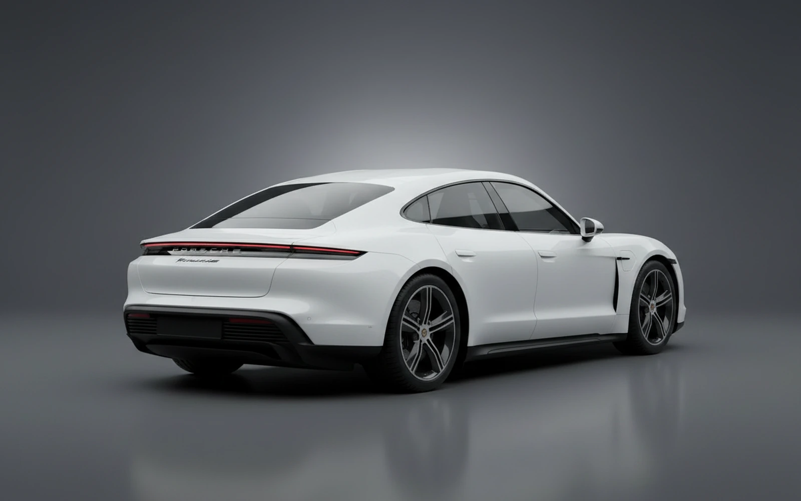 Porsche Taycan White 2025 — interior dashboard