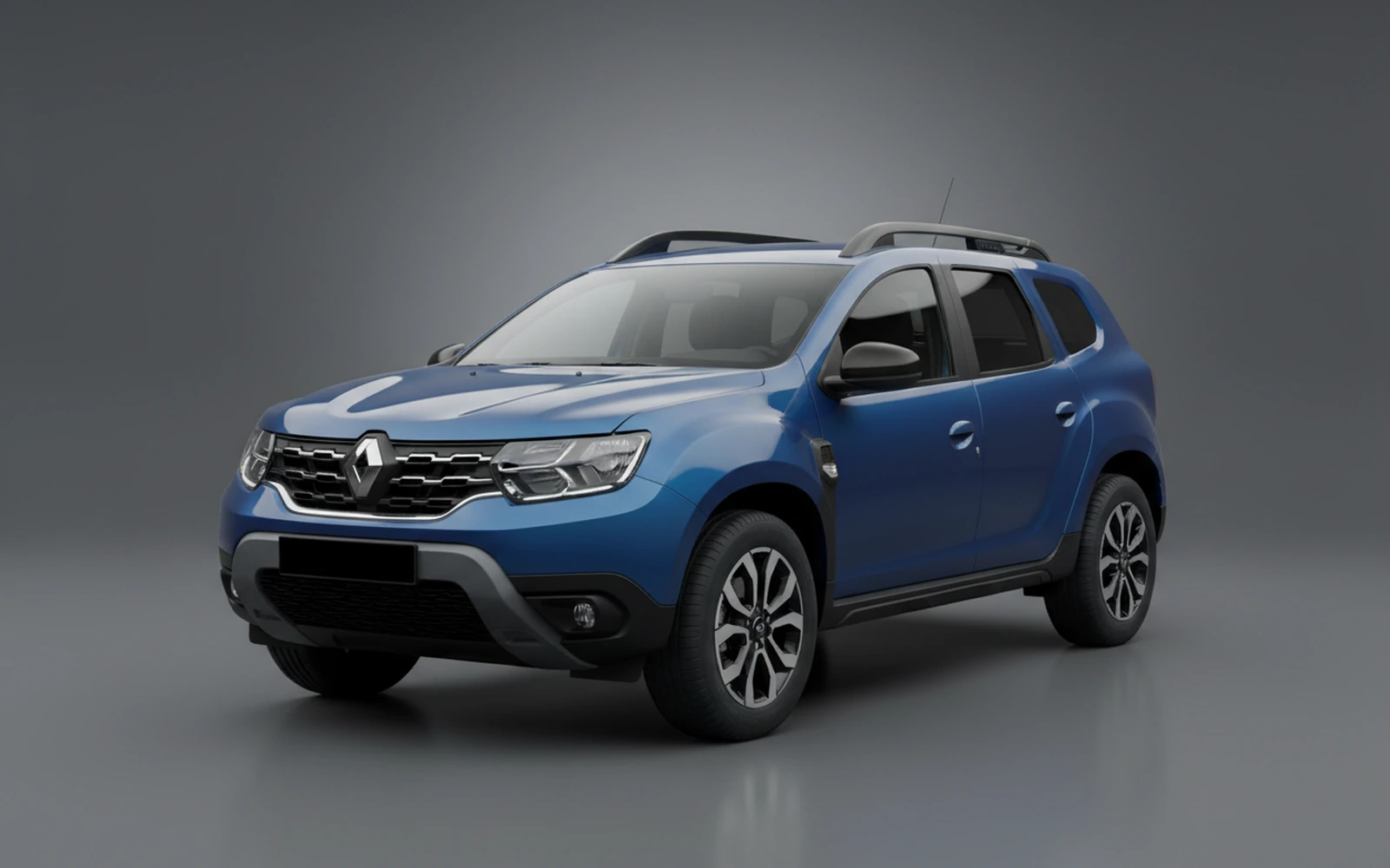 Renault Duster Azul 2025 for rent in Miami — exterior front view