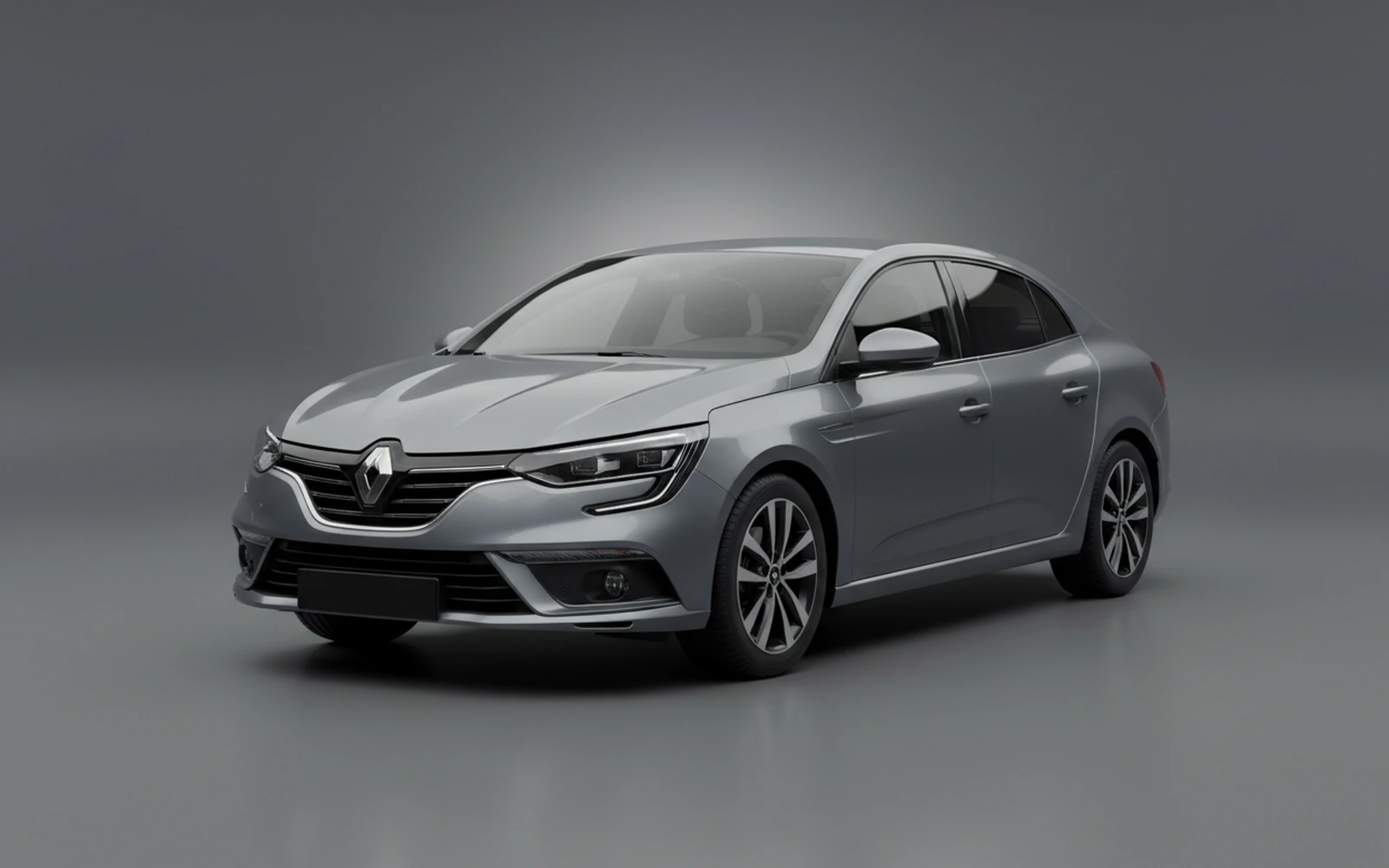 Renault Megane Grey 2025 for rent in Miami — exterior front view