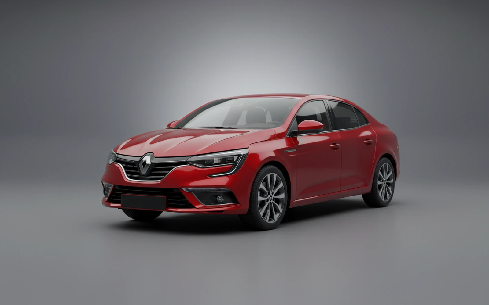 Renault Megane Red 2025 for rent in Miami — exterior front view