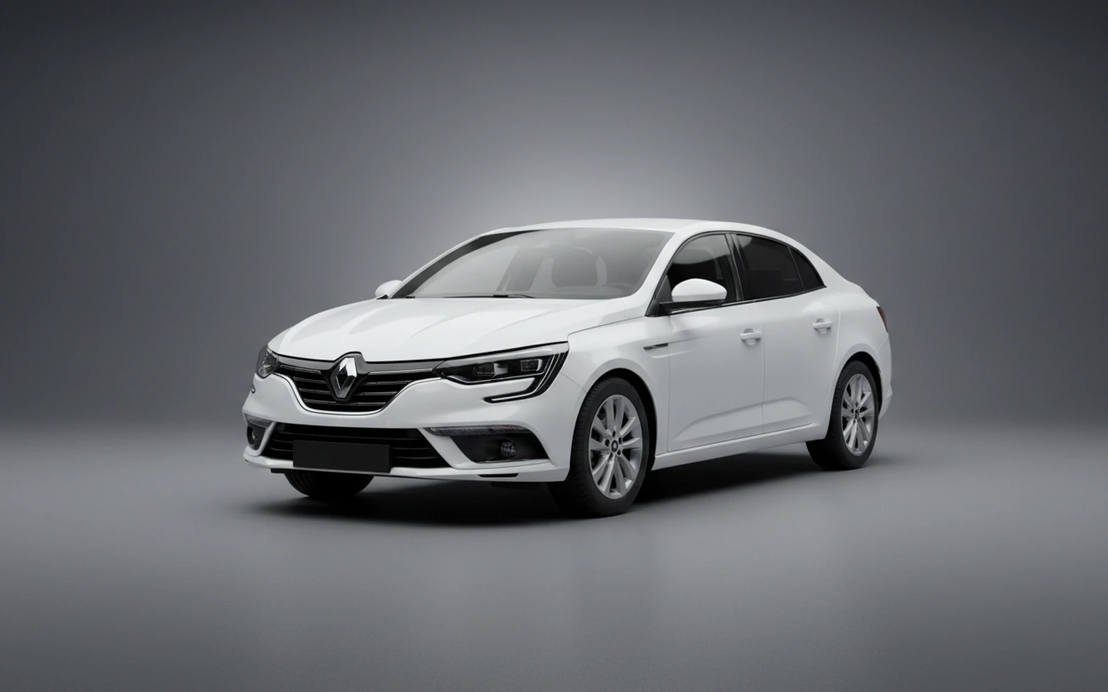 Renault Megane White 2025 for rent in Miami — exterior front view