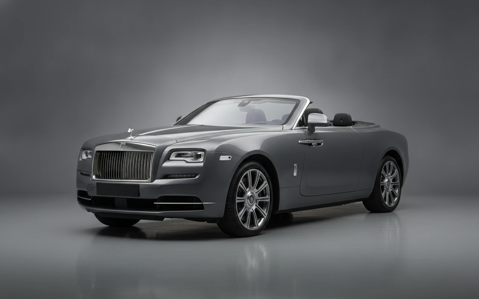 Rolls-Royce Dawn Grey 2022 for rent in Miami — exterior front view