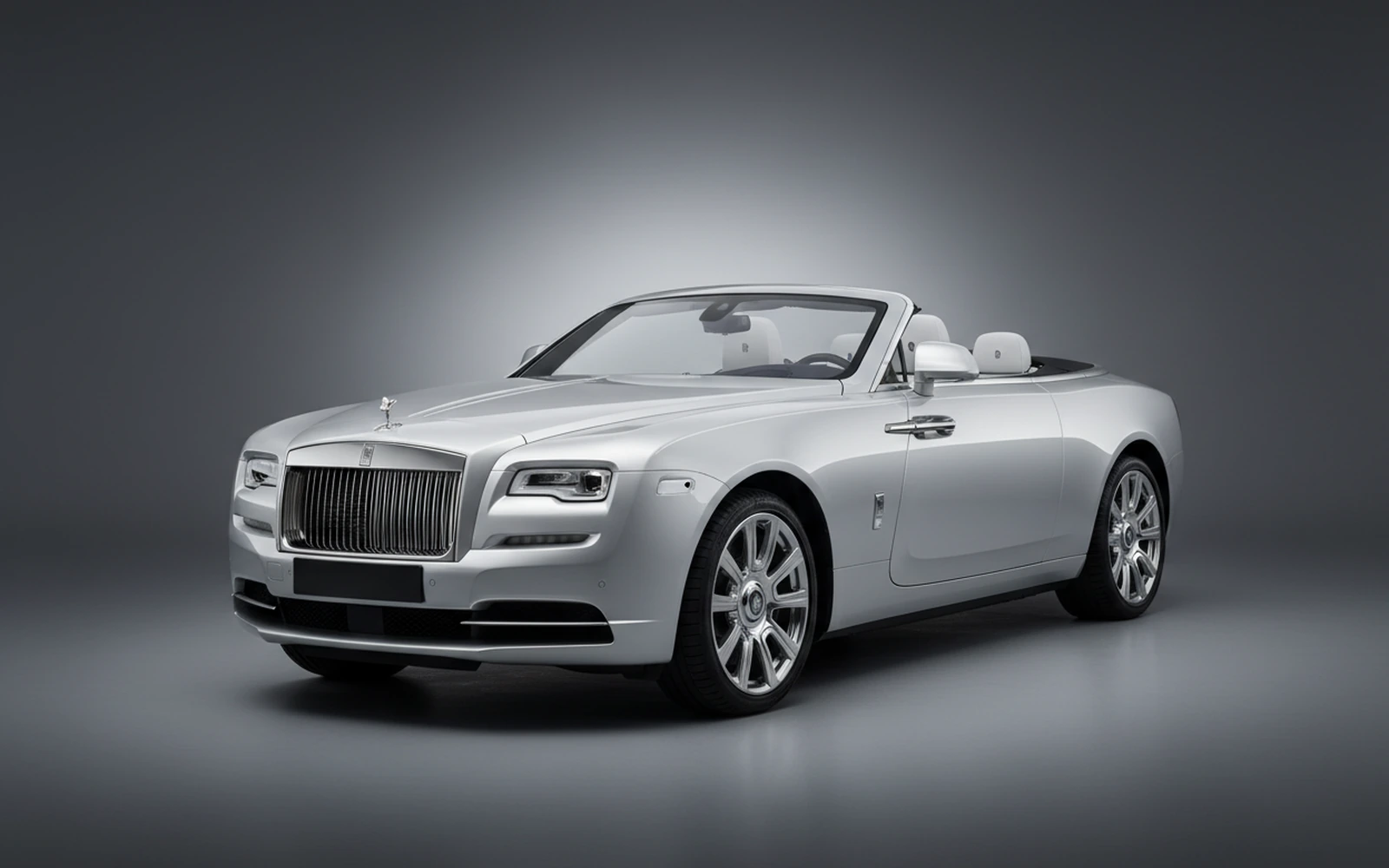 Rolls-Royce Dawn Plata 2022 for rent in Miami — exterior front view