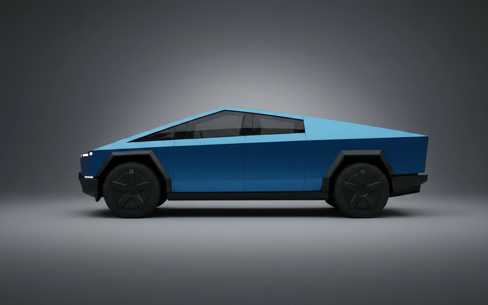 Tesla Cybertruck Blue 2024 — exterior rear view