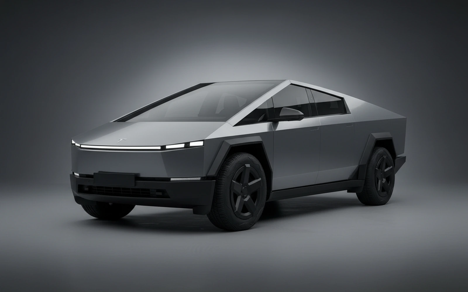 Tesla Cybertruck Grey 2024 for rent in Miami — exterior front view