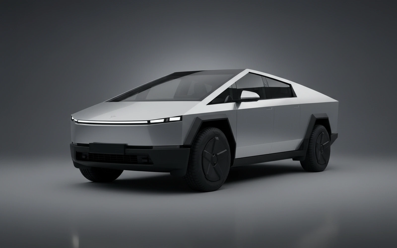 Tesla Cybertruck Silver 2024 for rent in Miami — exterior photo