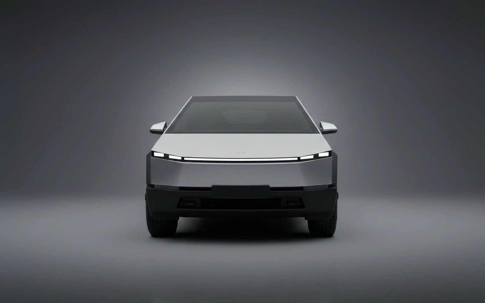 Tesla Cybertruck Silver 2024 — exterior side view