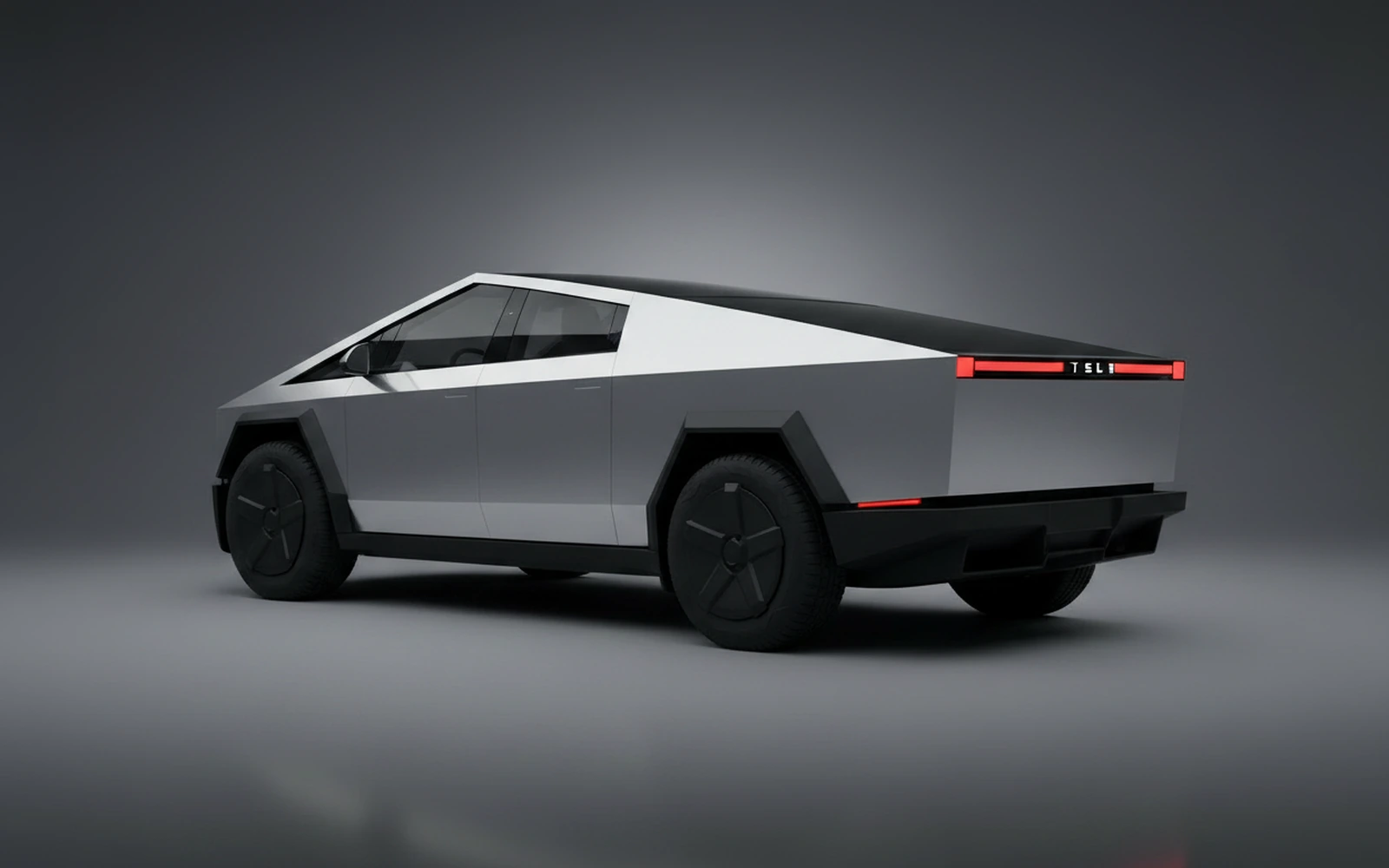 Tesla Cybertruck Silver 2024 — interior dashboard