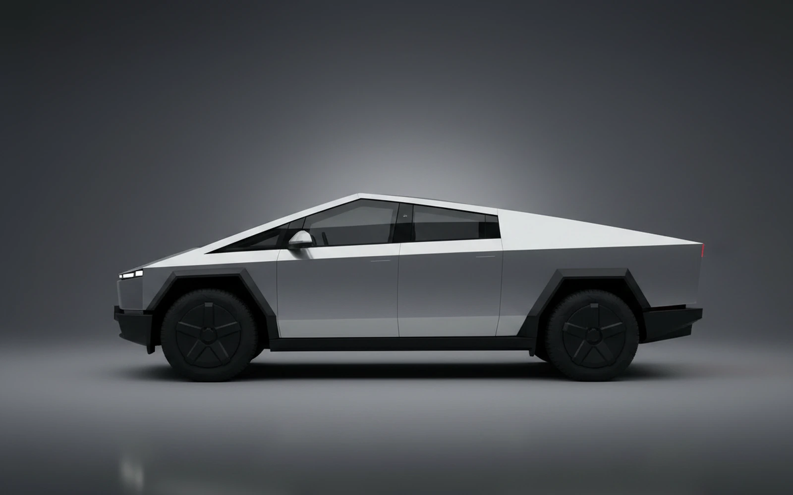 Tesla Cybertruck Silver 2024 — exterior rear view