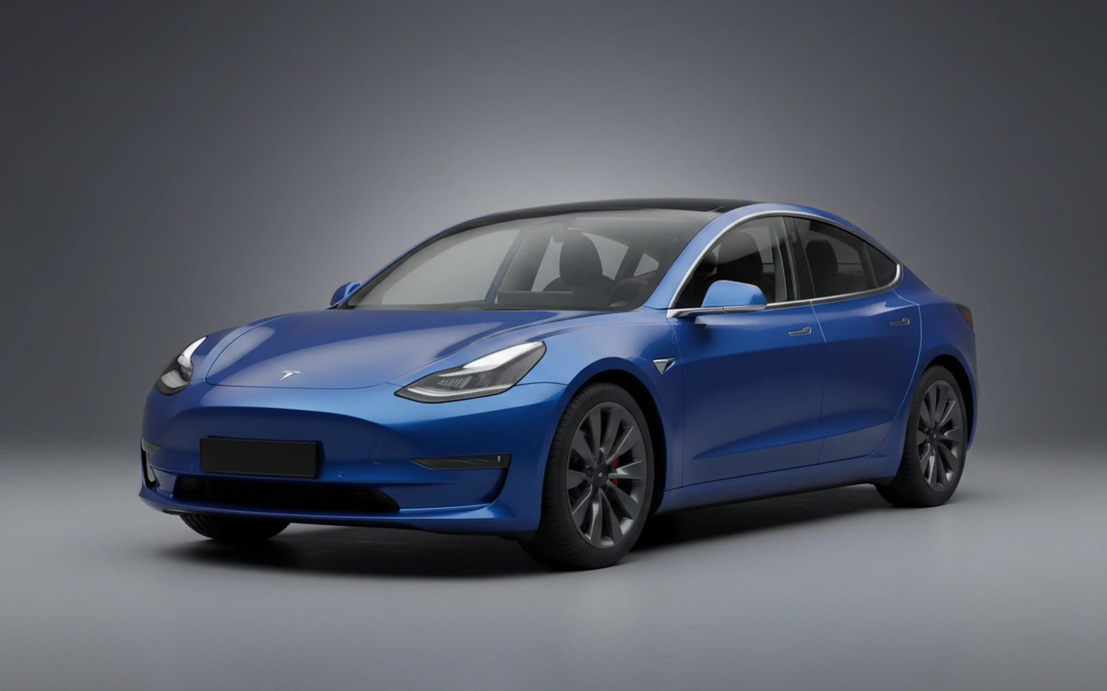Tesla Model 3 Blue 2025 for rent in Miami — exterior photo