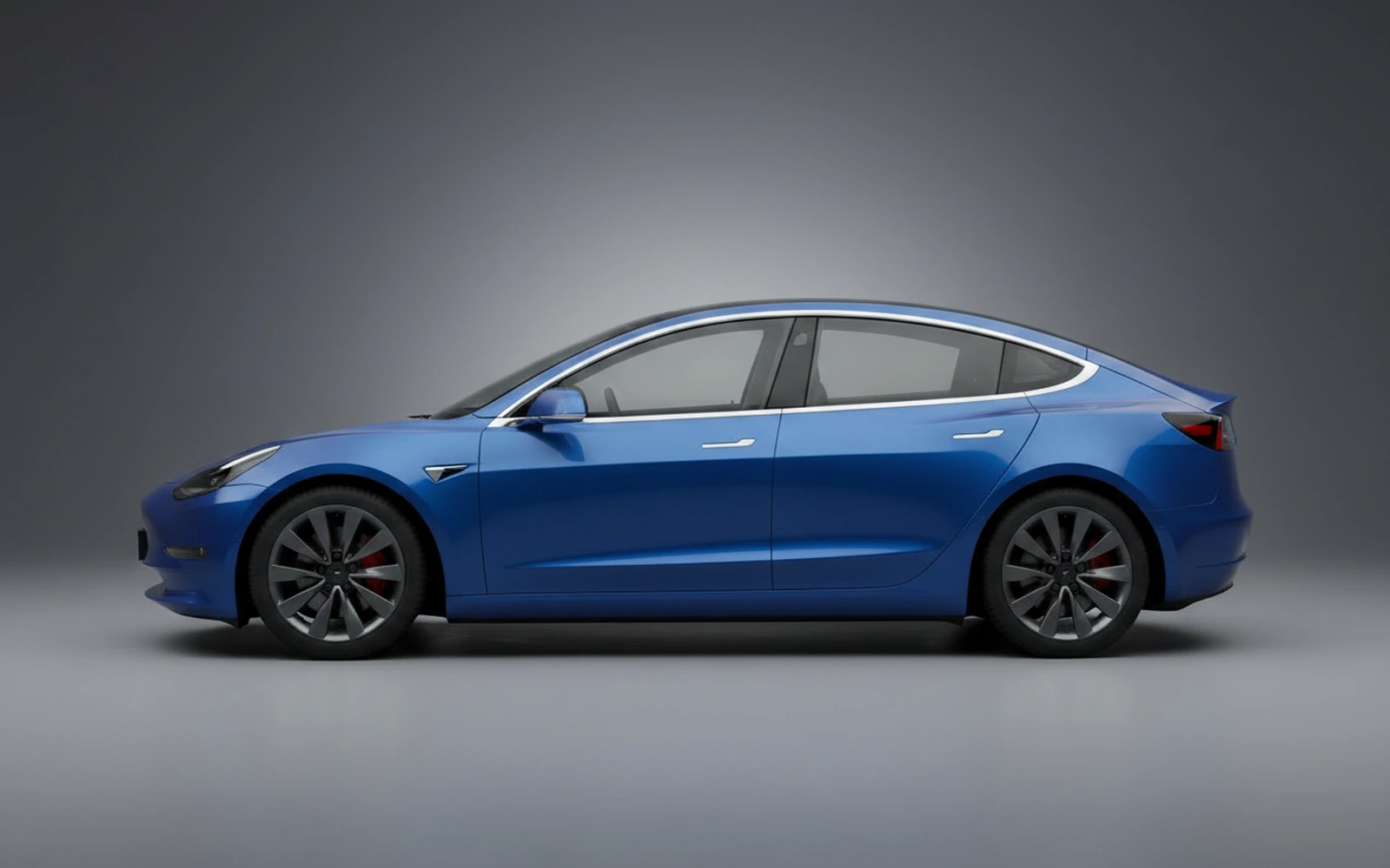 Tesla Model 3 Azul 2025 — exterior rear view