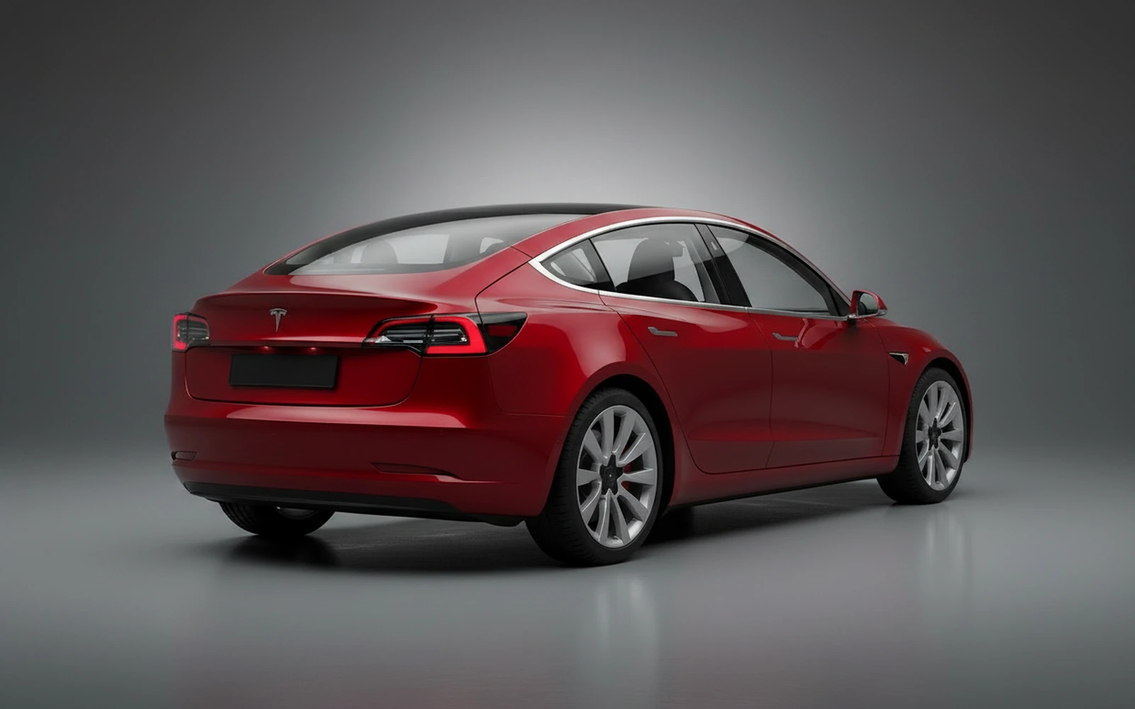 Tesla Model 3 Red 2024 — interior dashboard