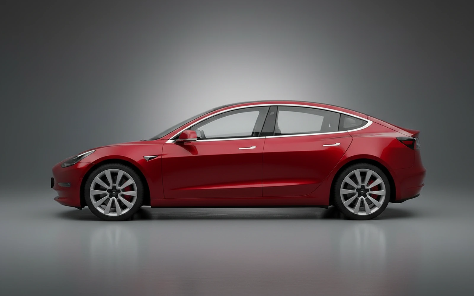 Tesla Model 3 Red 2024 — exterior rear view