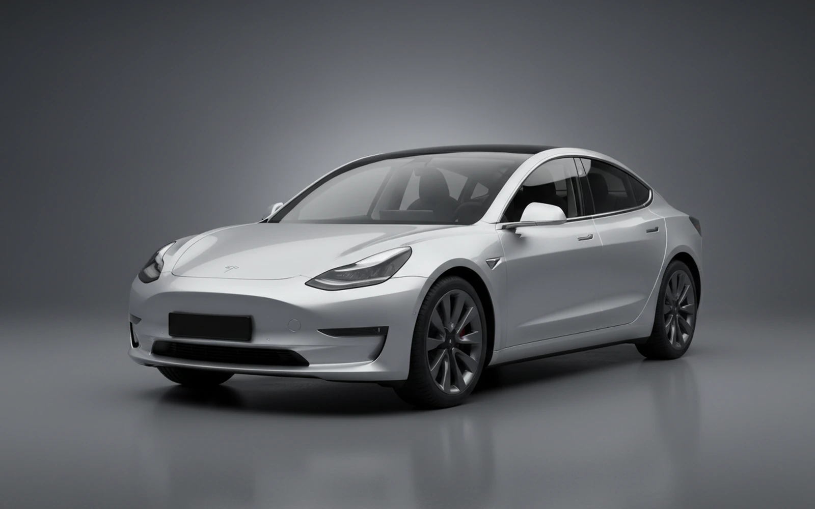 Tesla Model 3 Silver 2024 for rent in Miami — exterior photo