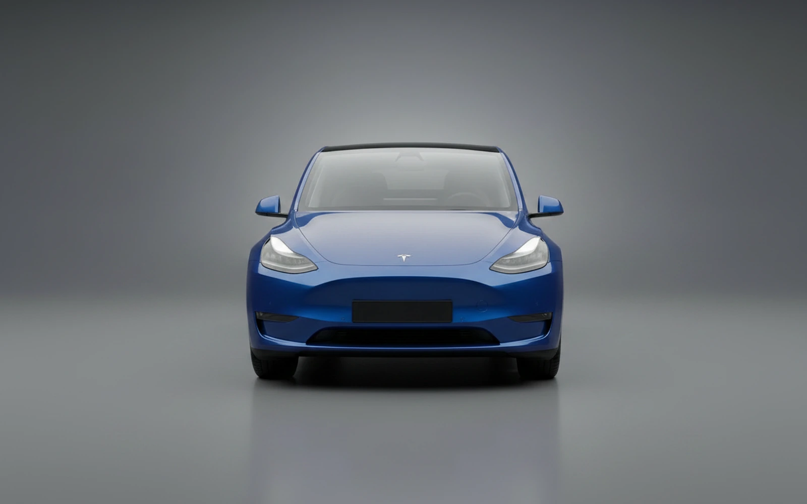 Tesla Model Y Blue 2024 — exterior side view