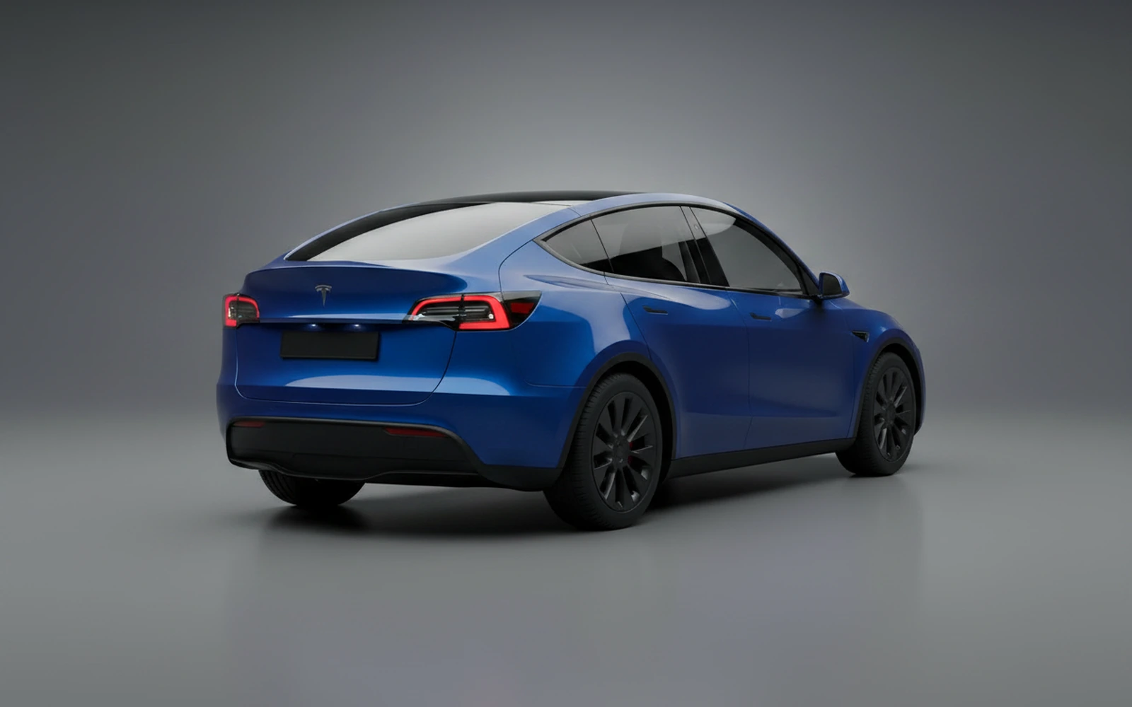 Tesla Model Y Blue 2024 — interior dashboard