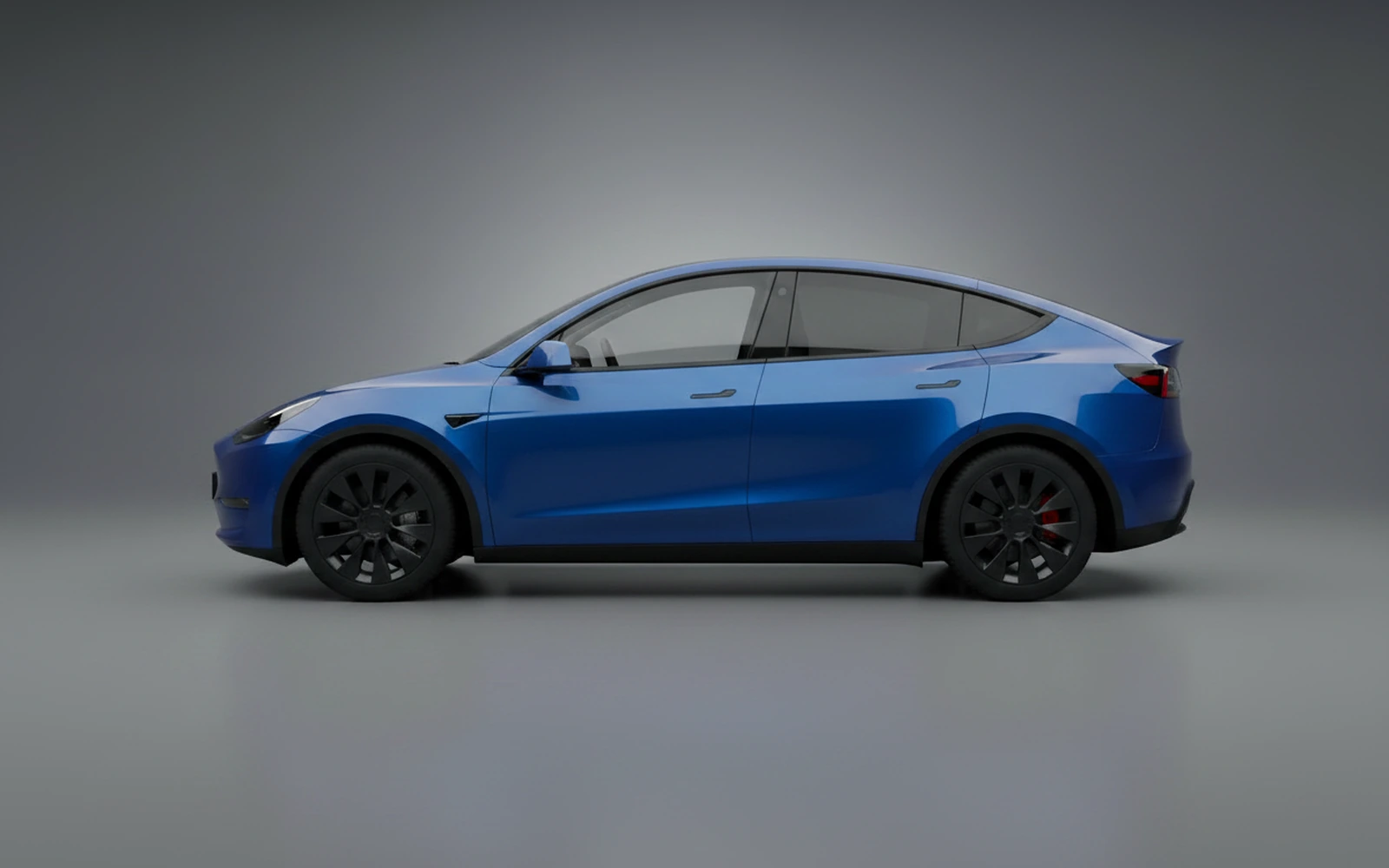Tesla Model Y Blue 2024 — exterior rear view