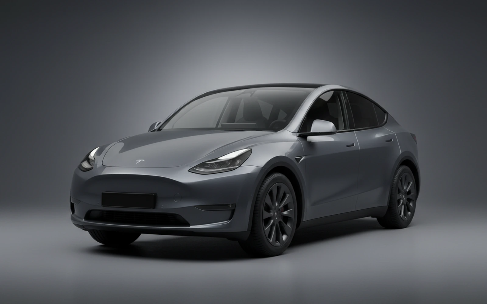 Tesla Model Y Gris 2024 for rent in Miami — exterior front view