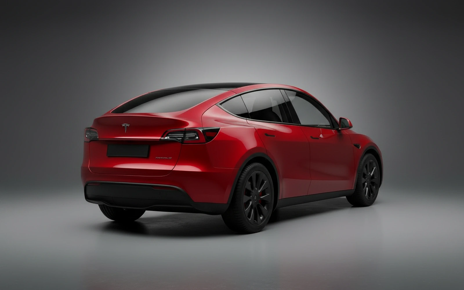 Tesla Model Y Red 2025 — interior dashboard