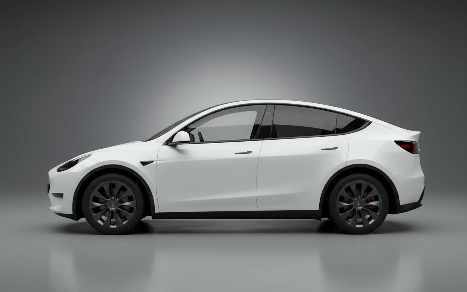Tesla Model Y White 2024 — exterior rear view