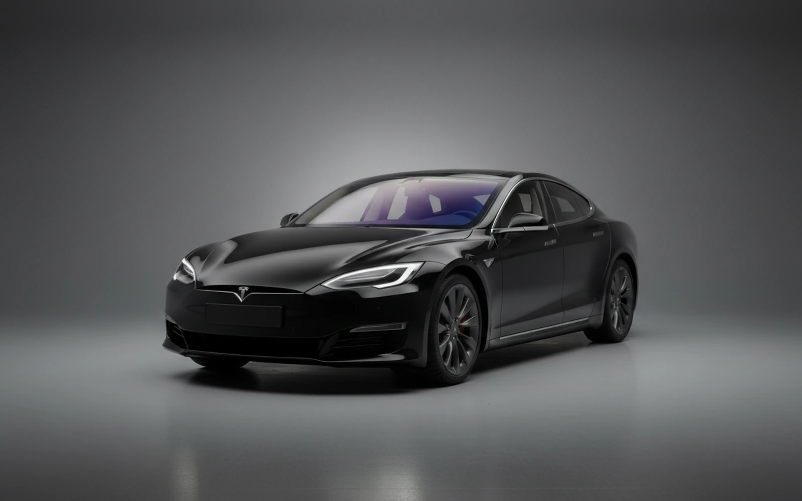Tesla Model S Plaid Black 2024 for rent in Miami — exterior photo