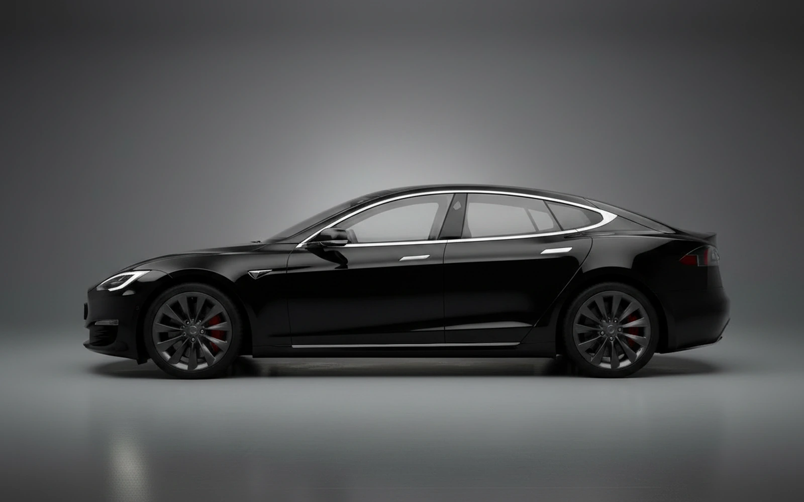 Tesla Model S Plaid Black 2024 — exterior rear view