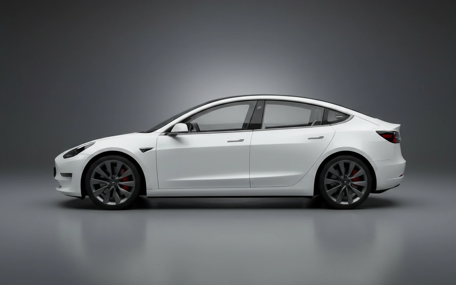 Tesla Model White 2024 — exterior rear view