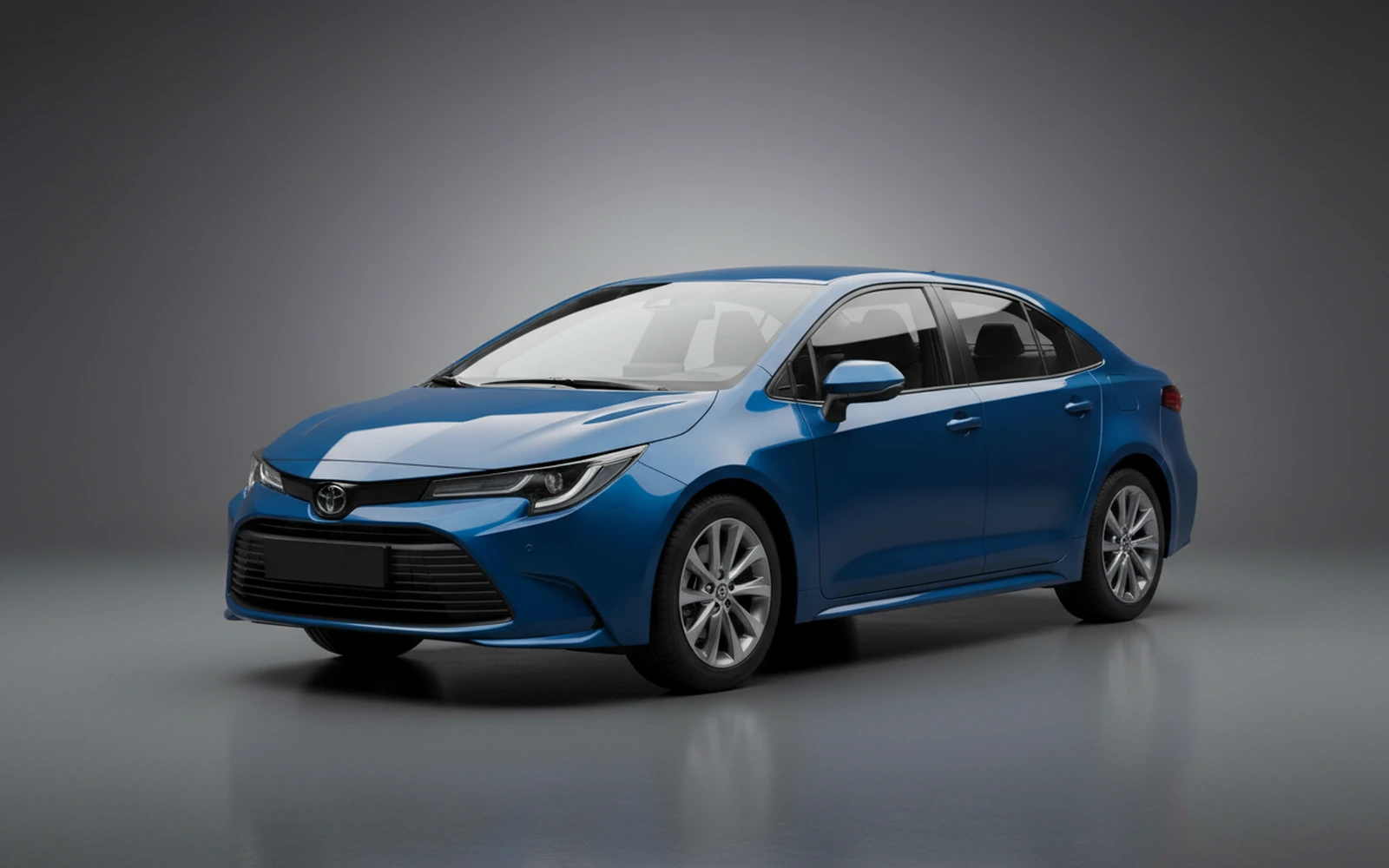 Toyota Corolla Blue 2025 for rent in Miami — exterior front view