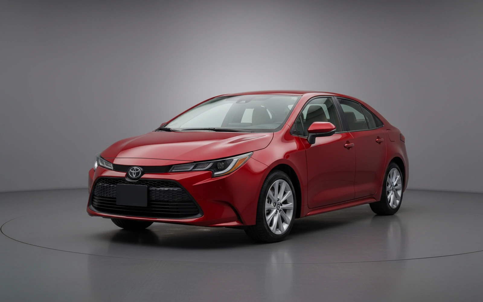 Toyota Corolla Red 2024 for rent in Miami — exterior front view