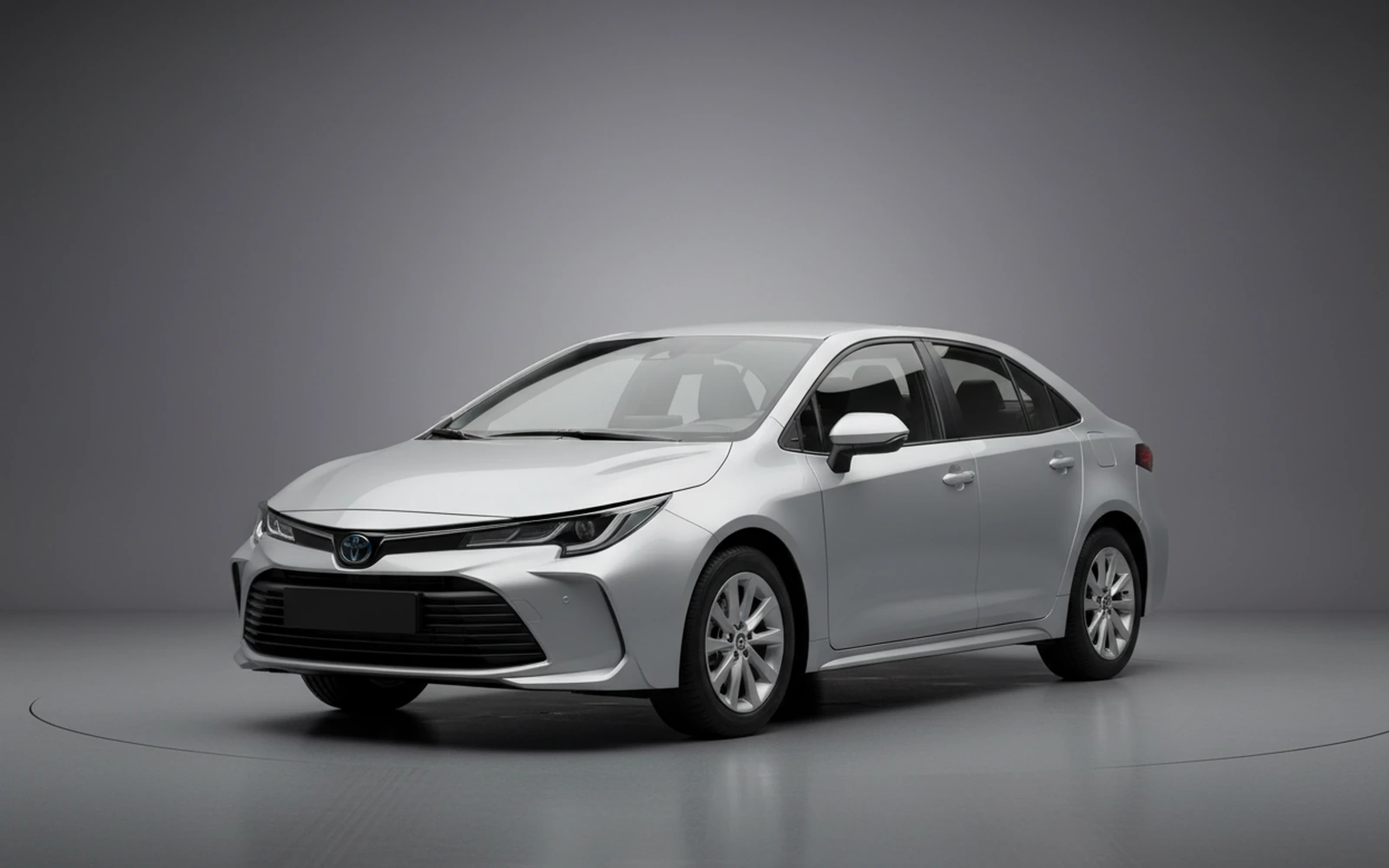 Toyota Corolla Silver 2024 for rent in Miami — exterior front view