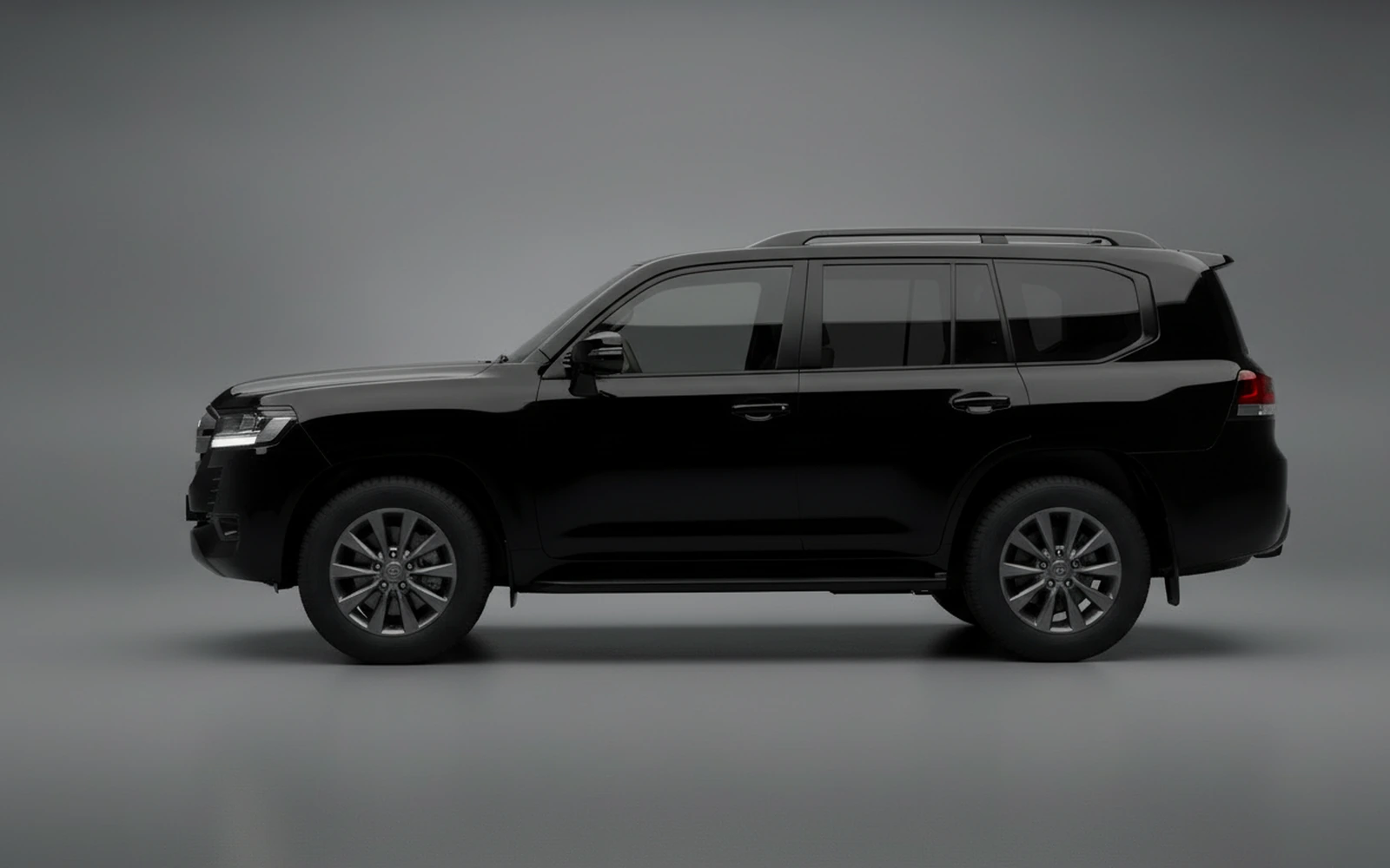Toyota Land Cruiser 300 Black 2023 — exterior rear view