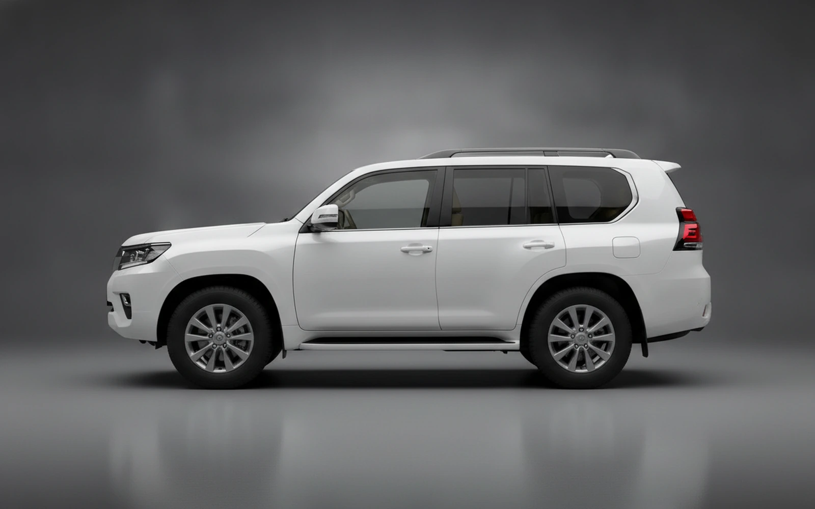 Toyota Land Cruiser 300 White 2022 — exterior rear view