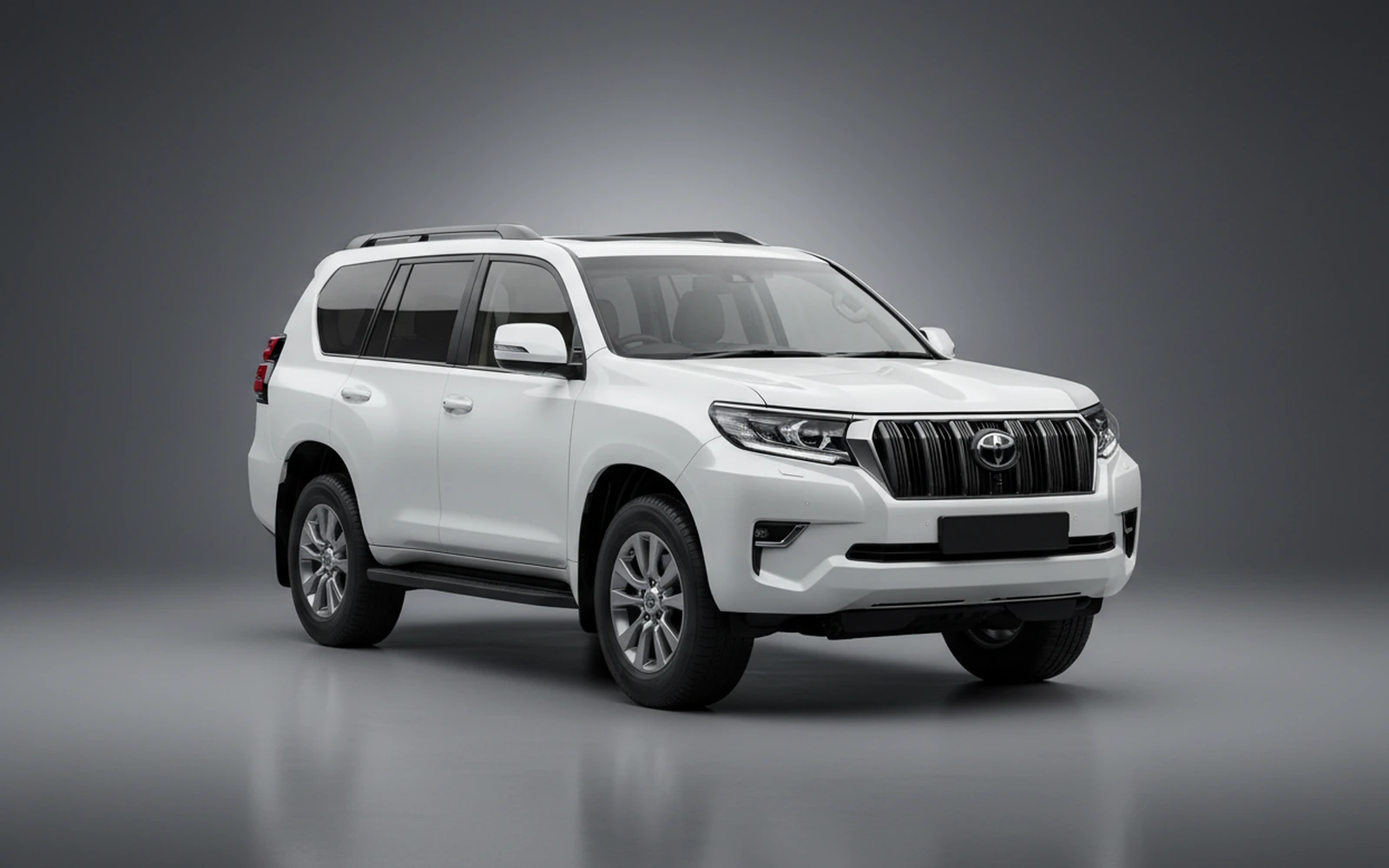 Toyota Prado White-pearl 2026 for rent in Miami — exterior photo