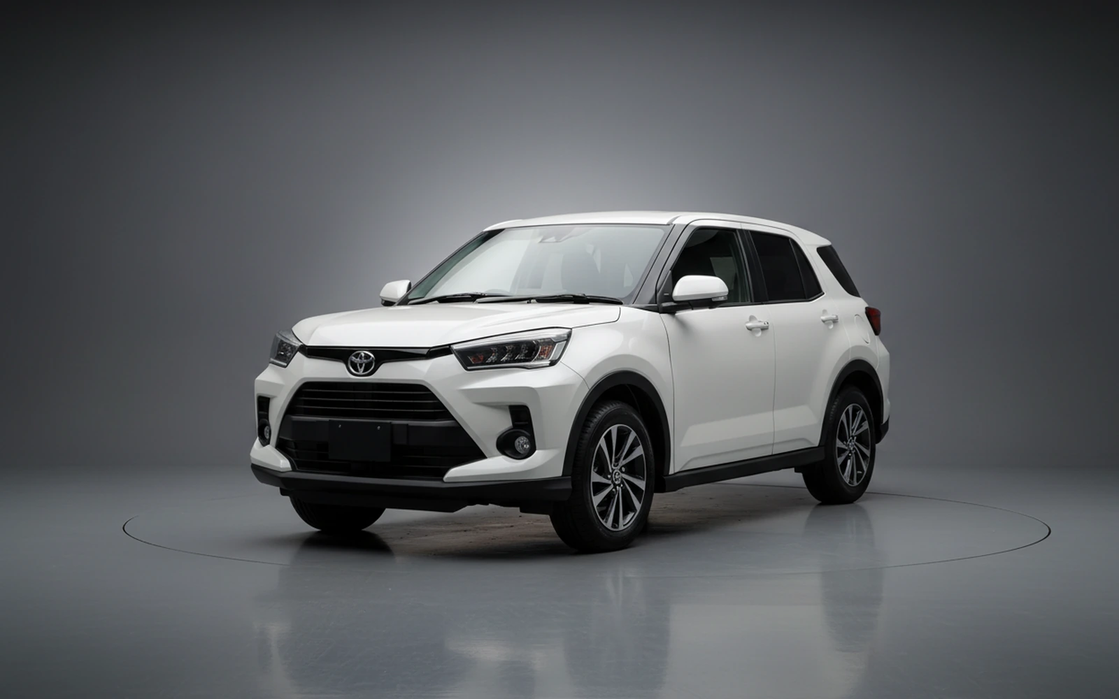 Toyota Raize White-pearl 2026 for rent in Miami — exterior photo