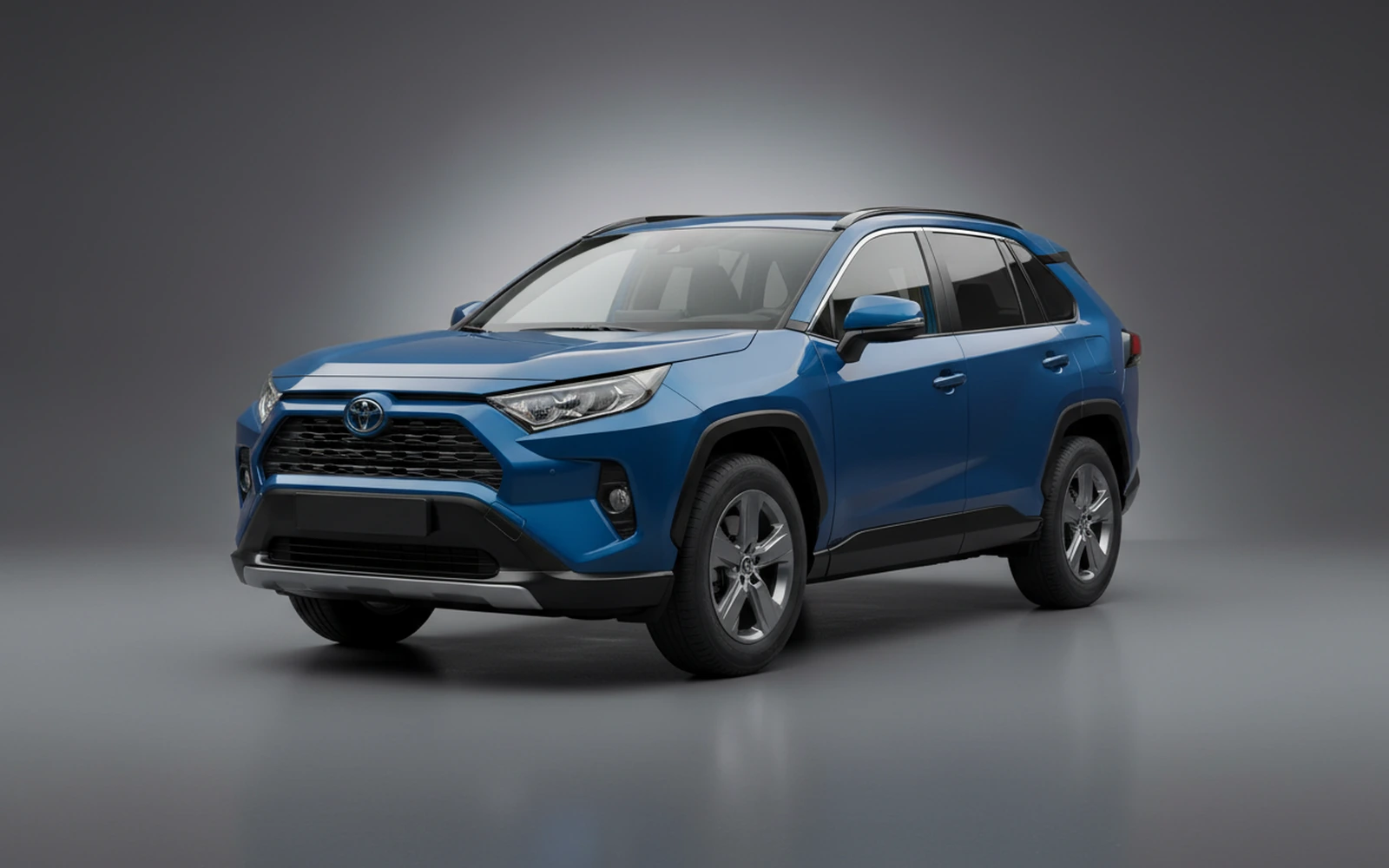 Toyota RAV4 Blue 2024 for rent in Miami — exterior front view