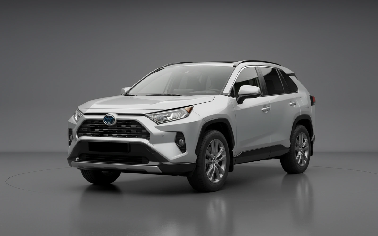Toyota RAV4 Silver 2025 for rent in Miami — exterior front view