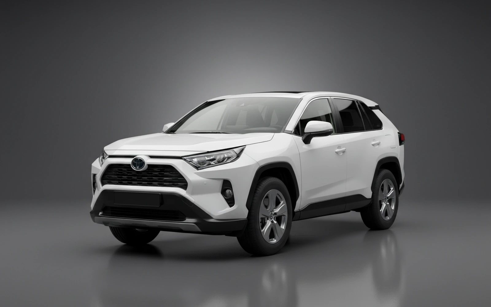 Toyota RAV4 White 2025 for rent in Miami — exterior front view