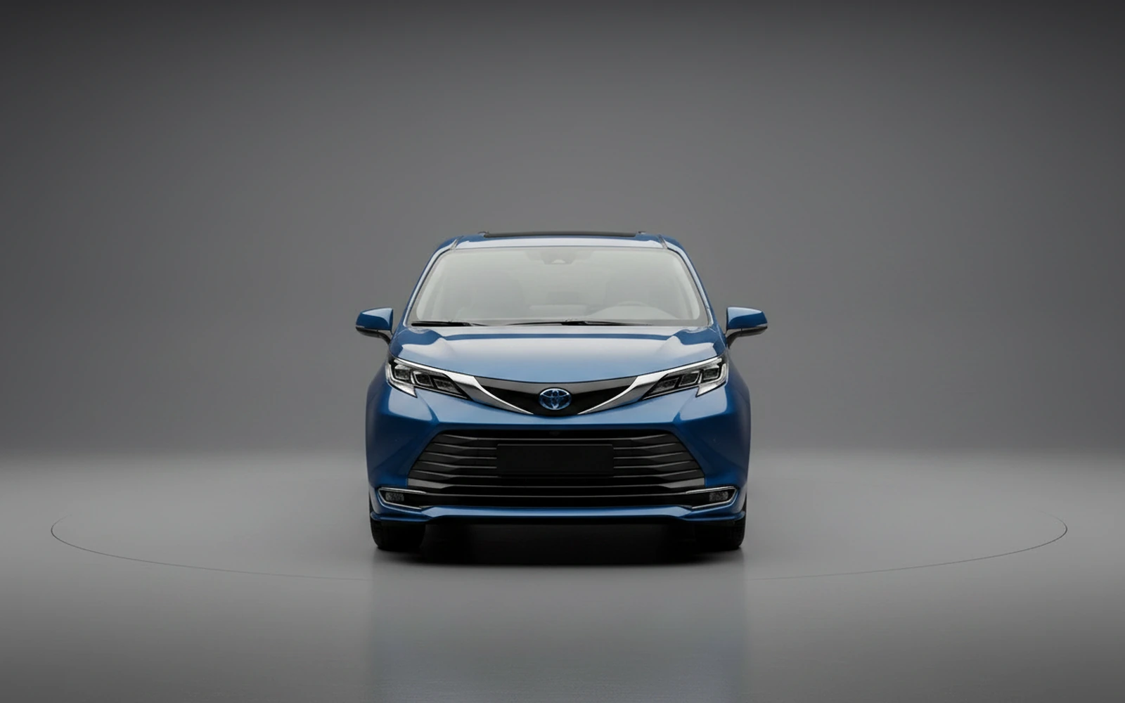 Toyota Sienna Blue 2021 — exterior side view