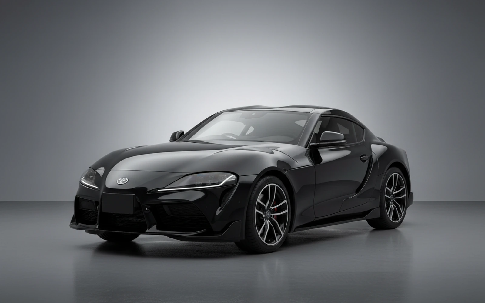 Toyota Supra Negro 2021 for rent in Miami — exterior front view