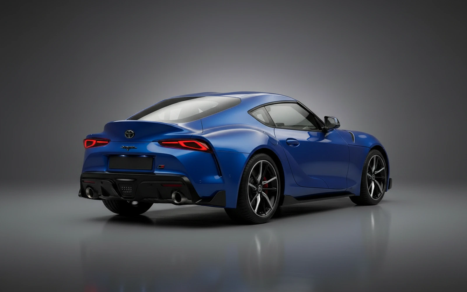 Toyota Supra Blue 2021 — interior dashboard